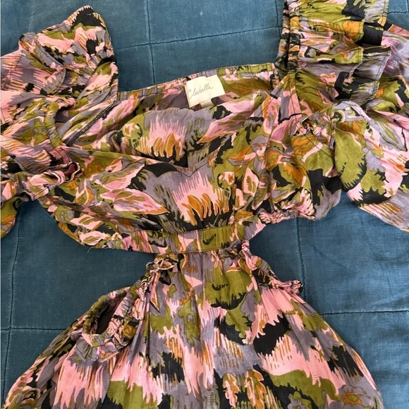 Cleobella Paris Dress | Tapesty Print | Ankle length back cut out dress Size M - Picture 8 of 13